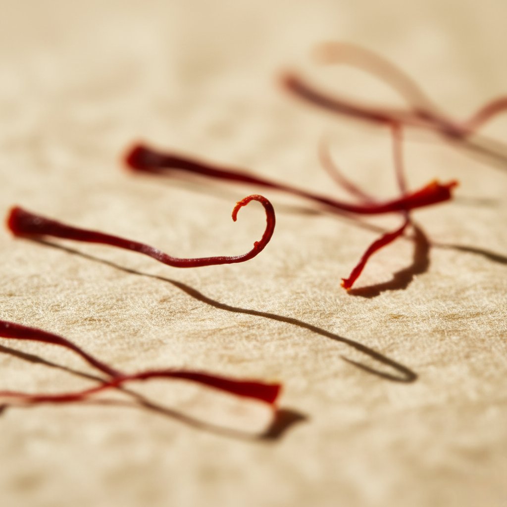 Saffron threads macro
